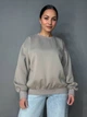 Свитшот женский A-N 30070-1 базовый оверсайз однотонный one size бежевый - изображение 1