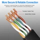 Кабель сетевой LAN Ethernet Cat 6 плоский 1 м черный, 6 шт - изображение 7