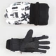 Теплые водооталкивающие перчатки WS Ski Tie-dye Белые Women size Полиуретан с хлопком и экокожей - изображение 3