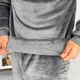 Пижама (кофта+штаны) мужская теплая Велсофт M серая Теплик Cosy VEL030 - изображение 4