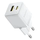 Зарядний блок живлення Type-C+USB Baseus Palm 20 W 12 V 3 А білий - зображення 2