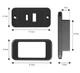 USB-розетка накладна 12V/24V PD 3.0 Type-C (USB C) та QC 3.0 Юсб панель зарядки 2 виходи - изображение 4