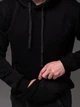 Худи мужской черный R.A. Black Casual трёхнитка на флисе XL - изображение 6