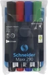 Набір маркерів "Schneider" 290 №S129094 (4шт) 1-3мм для дошка - зображення 1