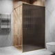 Флутс душова перегородка Alfa-Glass 2000х800мм скло графіт колір фурнітури Bronze - Бронза (Model-AF.37) - зображення 1