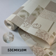 Обои виниловые 53 см бежевые на бумажной основе 5779-01 Славянские обои для спальни, коридора, кухни - изображение 1