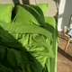 Простынь Евро Lavson Вареный хлопок Washed Cotton 260х230 Матча - изображение 1