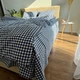 Простирадло на гумці Lavson Варена бавовна Washed Cotton 140х200х25 Синій кубик - зображення 3