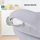 Подушка для кормления IDEIA Диванчик 60×70×16 см с ремнем и бортиком, фиксируется на талии, трикотаж хлопок, антиаллергенная, серо-бежевый - изображение 3
