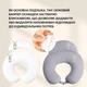 Подушка для кормления IDEIA Диванчик 60×70×16 см с ремнем и бортиком, фиксируется на талии, трикотаж хлопок, антиаллергенная, серо-бежевый - изображение 5
