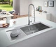 Мийка кухонна Grohe Нержавіюча сталь 1160х520 мм з крилом для посуду (610125) - зображення 2