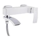 Змішувач для ванни Qtap Swan Cascada з поворотним виливом (з душовим гарнітуром) Chrome/White - изображение 2