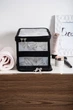 Кошик Idea Home DB-23 Anthracite Flowers 30x15x15 см DB-23 прям. з/кр з/блиск Anthrac - зображення 2