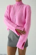 Яркий Розовый Свитер женский QU STYLE Розовый (TK231111 pink Универсальный (S-M-L)) - изображение 2