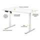Компьютерный стол Mealux PowerDesk Lite White с электрорегулировкой высоты (EVO-201 Lite W/W) Mealux EVO-201 Lite W/W 903362 - изображение 2
