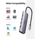 Концентратор Ugreen USB-C to 3xUSB 3.0 + HDMI + SD/TF CM195 gray (70410) UGREEN 70410 908582 - зображення 2