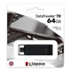 USB флеш накопитель Kingston 64GB DataTraveler 70 USB 3.2 / Type-C (DT70/64GB) Kingston DT70/64GB 911981 - изображение 3