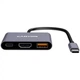 Концентратор Canyon hub DS-4 3in1 USB-C Grey (CNS-TDS4) CANYON CNS-TDS4 922494 - зображення 2