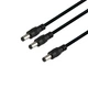 Кабель DC to 2DC 12v 5.5x2.1 mm 30cm Чорний - изображение 1