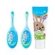 Зубні щітки Brush-baby FlossBrush 2 шт синьо-зеленого кольору плюс зубна паста Brush-baby Applemint 50 мл - изображение 2