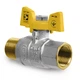 Кран кульовий Koer латунь 1/2" сталевий для газу (610925) - зображення 1