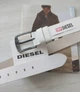 Стильний чоловічий білий шкіряний ремінь 125 см - зображення 2