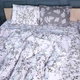 Простынь MirSon Бязь 17-0668 Grey Blooms 150 х 220 см (2200009957796) - изображение 2