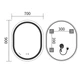 Зеркало MIXXUS PREMIUM алюминиевое 90х70 см овальное с LED Touch димером. (617327) - изображение 8
