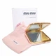 Компактное зеркальце Miu Miu Blush Pink Quilted Compact Mirror - изображение 1