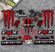 Набір Світловідбивних Наклейок «Monster Energy & Fox Racing» – Для Мото, Авто та Тюнінгу!(1 лист) - зображення 1