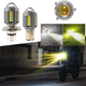 Двухцветная LED лампа для скутера BA20D (P15D) - Белый + Желтый туманный режим - изображение 4