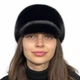 Женская меховая норковая кепка Меховой Стиль Жокейка цельная 54/60 Черный (030) - изображение 2