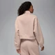 Кофта женские Jordan J Brk Flc Qz Top M Пудровий IH2391-292 - изображение 2