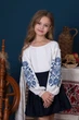 Вышиванка для девочки Mevis 5312 01 140 cм молочный - изображение 1