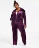 Женская велюровая толстовка Calvin Klein на молнии 1159844180 (Фиолетовый 2X) - Уценка - изображение 1