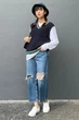 Широкие джинсы Uniqlo 1159844165 (Синий 25) - Уценка - изображение 12