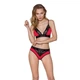 Еластичний топ з мереживом PS001 TOP red-black M - Passion - зображення 2
