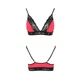Еластичний топ з мереживом PS001 TOP red-black M - Passion - зображення 4