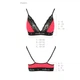 Еластичний топ з мереживом PS001 TOP red-black M - Passion - зображення 5