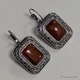 Серьги из натурального камня Сердолик цвет оранжево-коричневый (05010025-05) - изображение 2