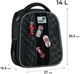 Рюкзак шкільний Kite Education 555S для хлопчика Чорний 36.5x27x15.5см 14 л Ортопедичний каркасний 1-4 клас спинка Ergo Kids (K26-555S-8) - зображення 2