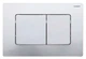 Панель змиву KOER KT-0602-01 240x160x10mm пластикова, кнопка квадратна (колір хром) (KR5178) - изображение 3
