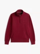 Мужская толстовка (свитшот) на четверть молнии Tommy Hilfiger на флисе, бордовый L - изображение 1