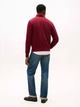 Мужская толстовка (свитшот) на четверть молнии Tommy Hilfiger на флисе, бордовый L - изображение 5