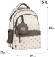 Рюкзак школьный GoPack Education Beige Polka Dots 41x29x17 см 15 л (GO26-182M-3) - изображение 2