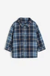 Фланелевая детская рубашка в клетку для мальчика 92 см (1,5-2Y) H&M синий - изображение 1
