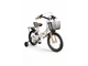 Детский двухколесный велосипед Viccabe Sport 6100-88A-14 стальная рама 14" надувные колеса складной с корзиной регулировки наклона руля дополнительными колесами, светящимися колокольчиком багажником белый - изображение 1