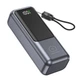 Power bank WUW Y161 10000 mAh із швидкою зарядкою PD+Quick Charge 20W, двонаправленим кабелем Type-C-Type-C та дисплеєм Black - зображення 1