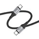 Hoco X-102 Type-C to Type-C 60W (1м, чорний) - зображення 4