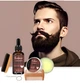 Набір для догляду за бородою Lockmio Sandalwood Комплексний 5 предметів (Олія 30 мл + Бальзам 30 г + Щітка + Гребінець + Ножиці) - зображення 2